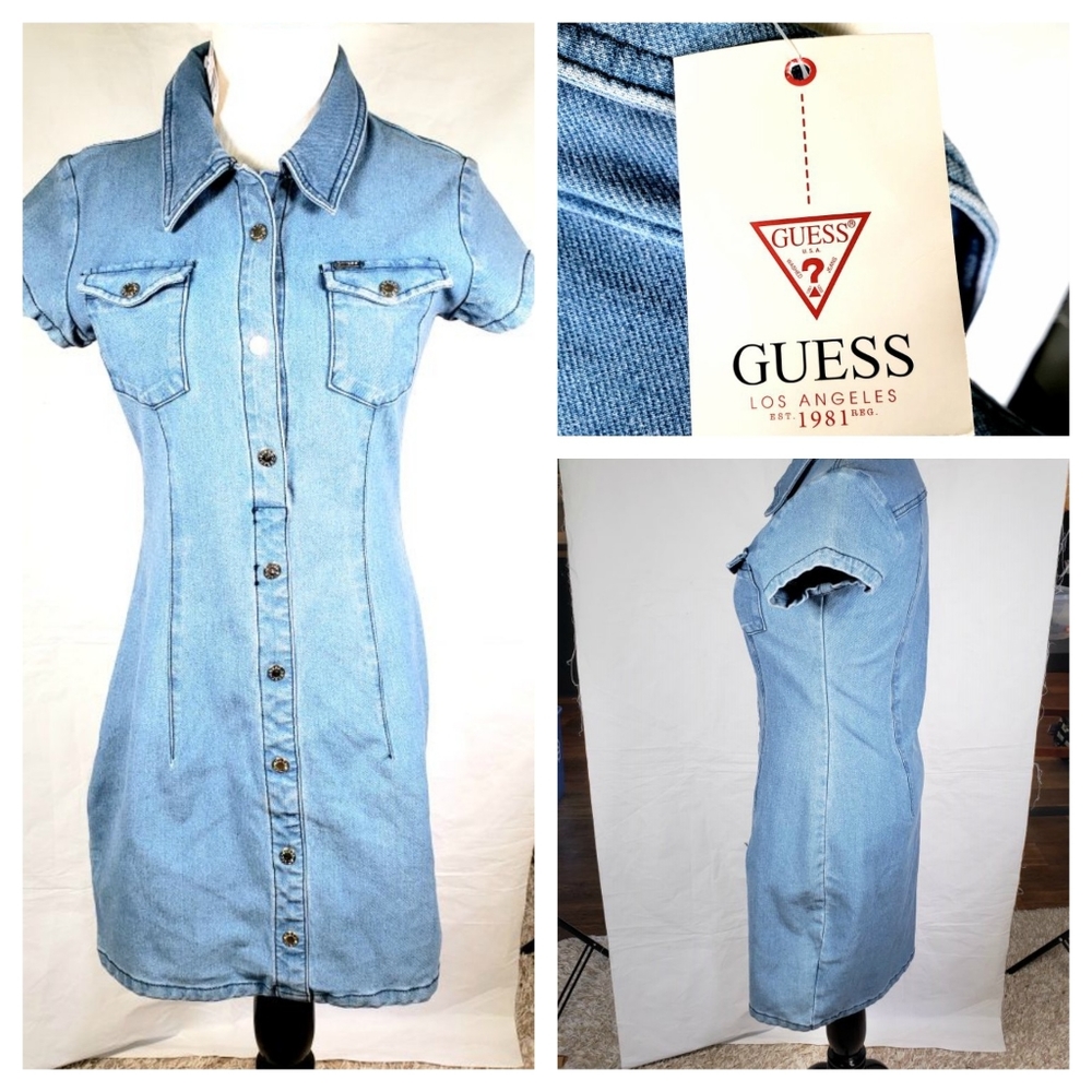 GUESS Denim Bodycon Dress